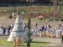 fête de la Croix . Le bûcher est prêt à être allumé